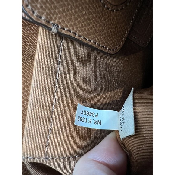 Coach Margot Carryall Brown Crossgrain Leather Shoulder Bag - Great Condition - Picture 12 of 16